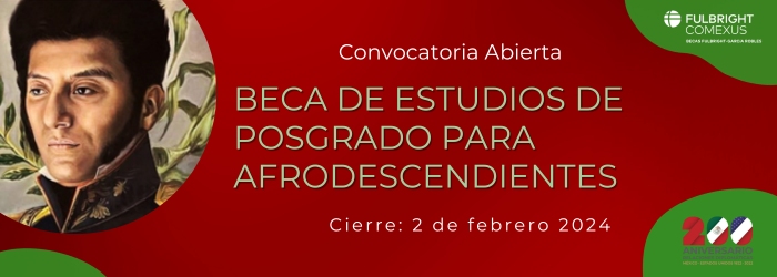 Beca de Estudios de Posgrados para Afrodecendientes