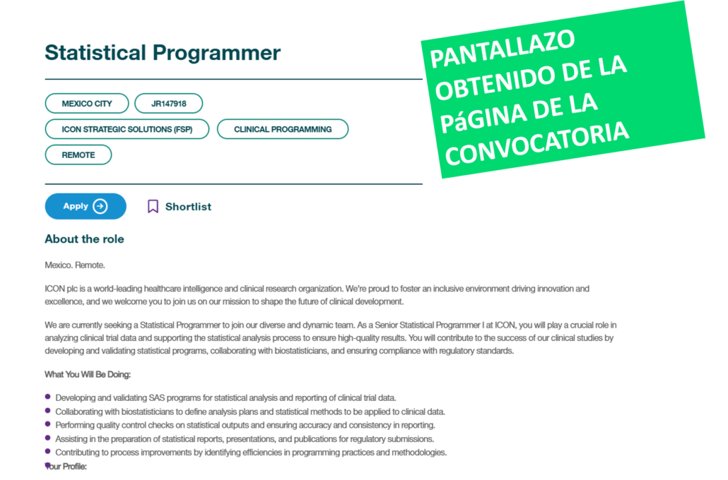 Statistical Programmer – CONVOCATUM