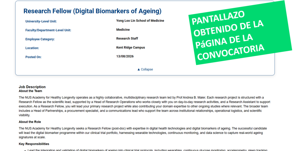 Research Fellow (Digital Biomarkers of Ageing)